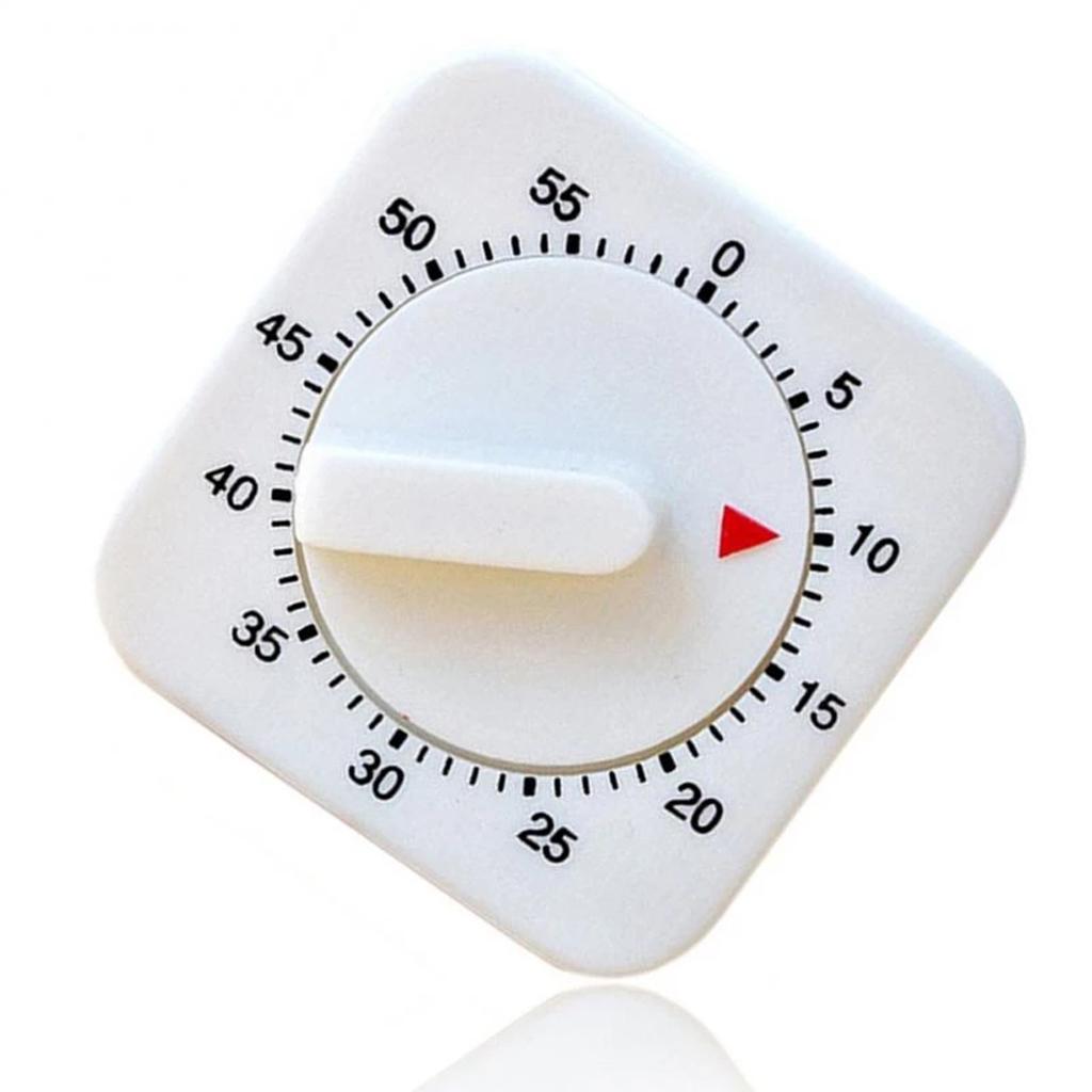 Visual Mechanical Kitchen Timer Square for Kids Adults Durable Home Steaming