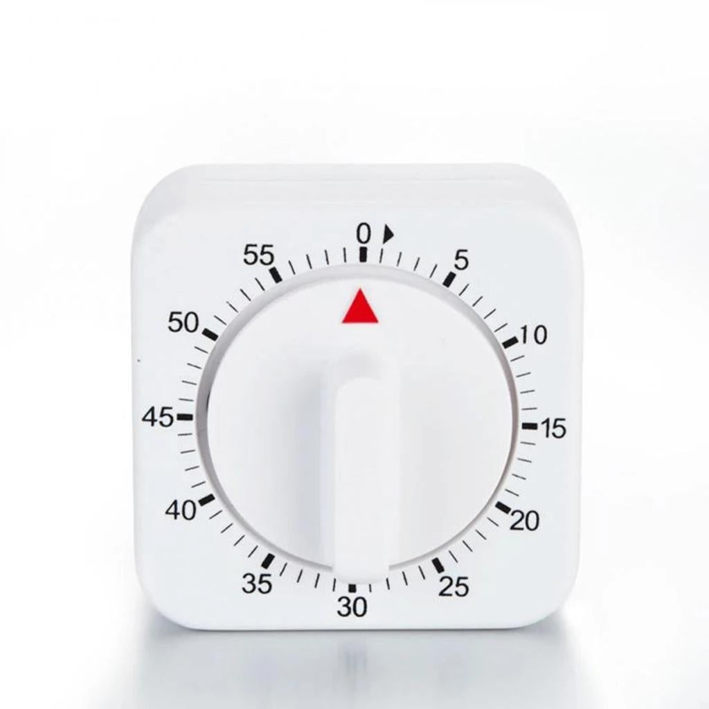 Visual Mechanical Kitchen Timer Square for Kids Adults Durable Home Steaming