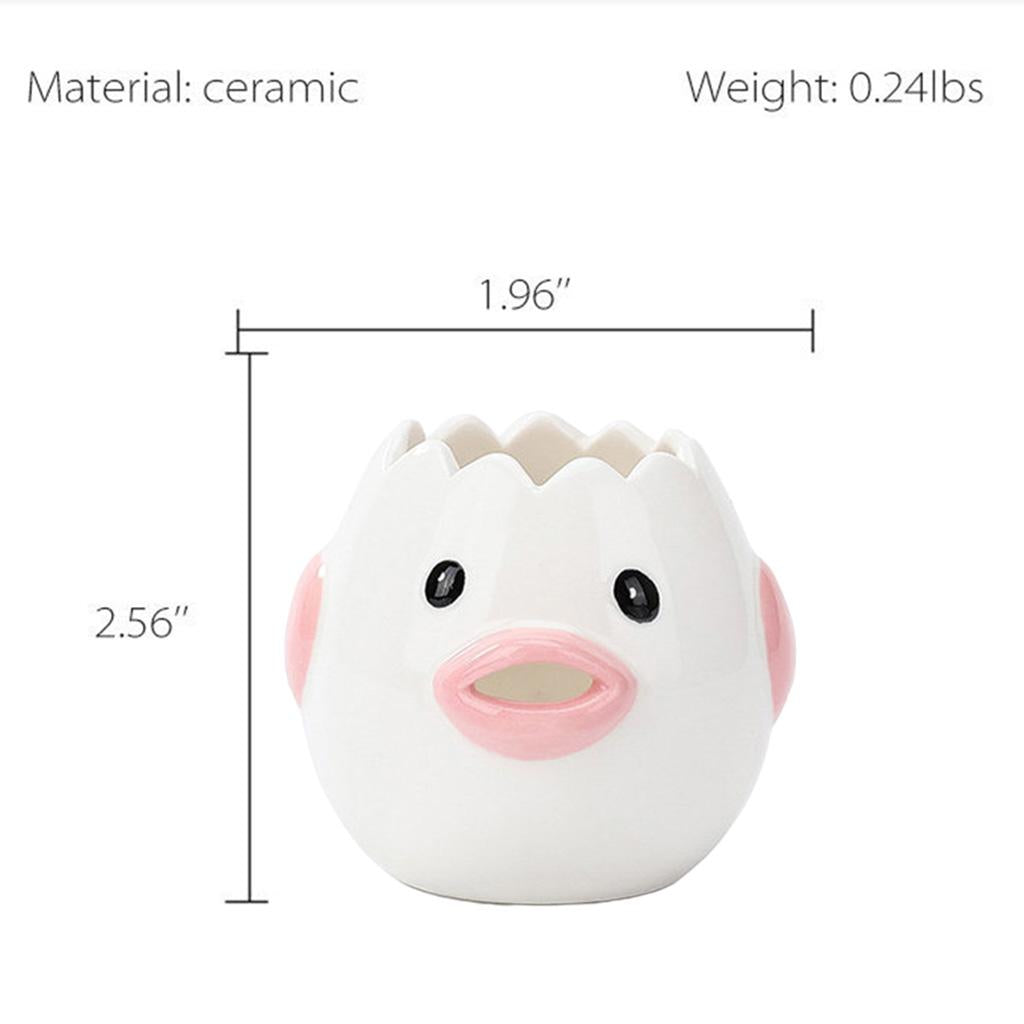 Lovely Cartoon Chicken Ceramic Egg White Yolk Dividers Kitchen Tool Pink