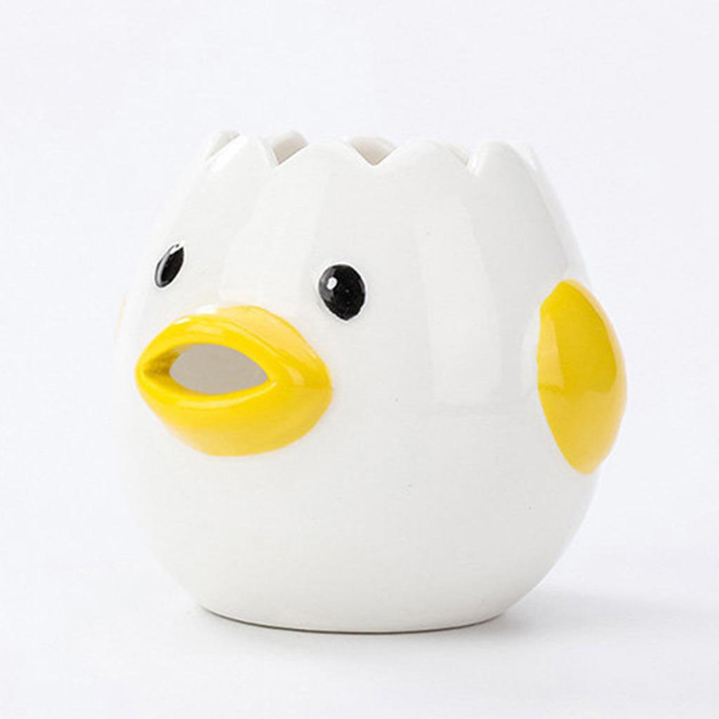 Lovely Cartoon Chicken Ceramic Egg White Yolk Dividers Kitchen Tool Yellow