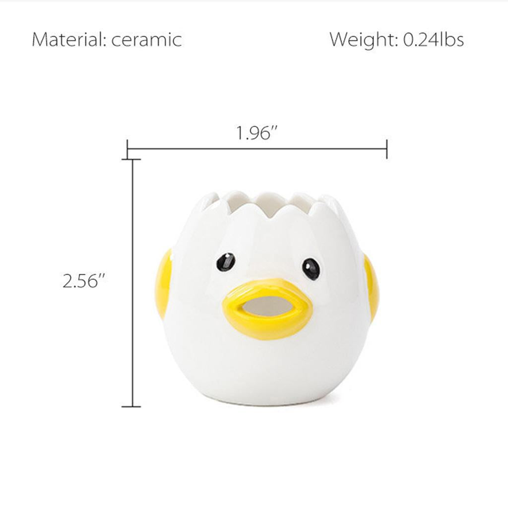 Lovely Cartoon Chicken Ceramic Egg White Yolk Dividers Kitchen Tool Yellow