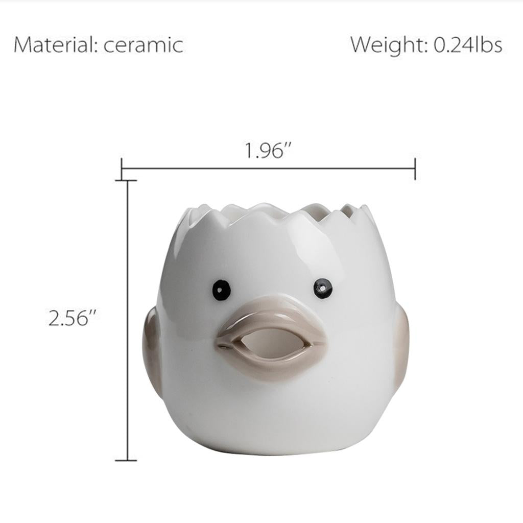Lovely Cartoon Chicken Ceramic Egg White Yolk Dividers Kitchen Tool Grey