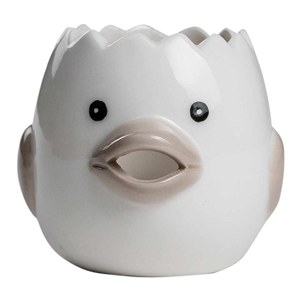 Lovely Cartoon Chicken Ceramic Egg White Yolk Dividers Kitchen Tool Grey