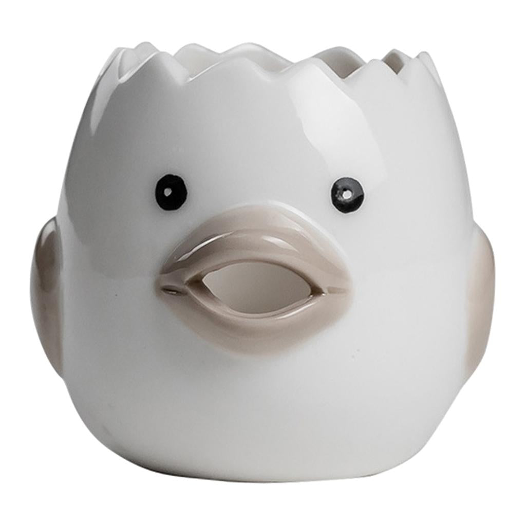 Lovely Cartoon Chicken Ceramic Egg White Yolk Dividers Kitchen Tool Grey