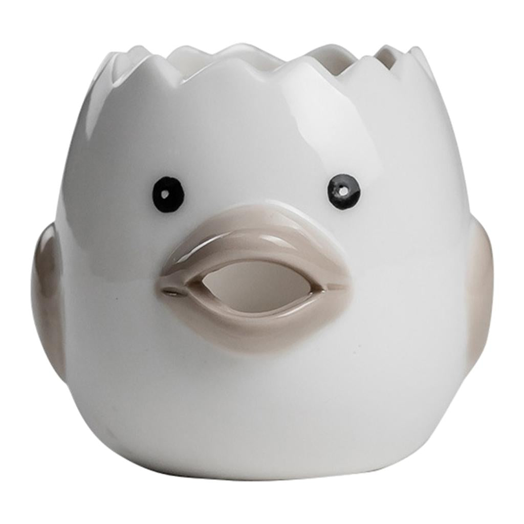 Lovely Cartoon Chicken Ceramic Egg White Yolk Dividers Kitchen Tool Grey