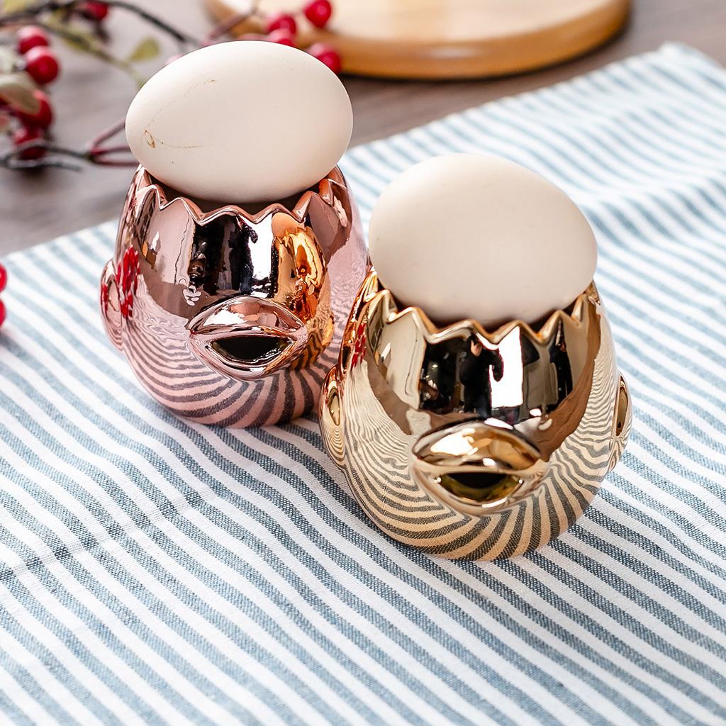 Lovely Cartoon Chicken Ceramic Egg White Yolk Dividers Kitchen Tool Rose Gold