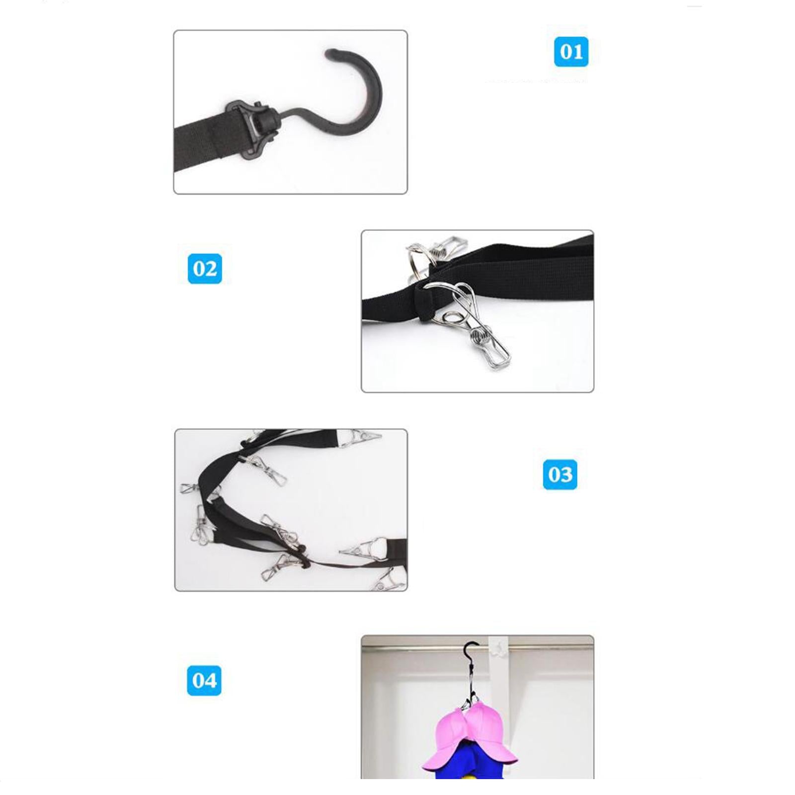 Adjustable 16 Cap Rack Bag Hat Holder Clothes Organizer Door Closet Hanger