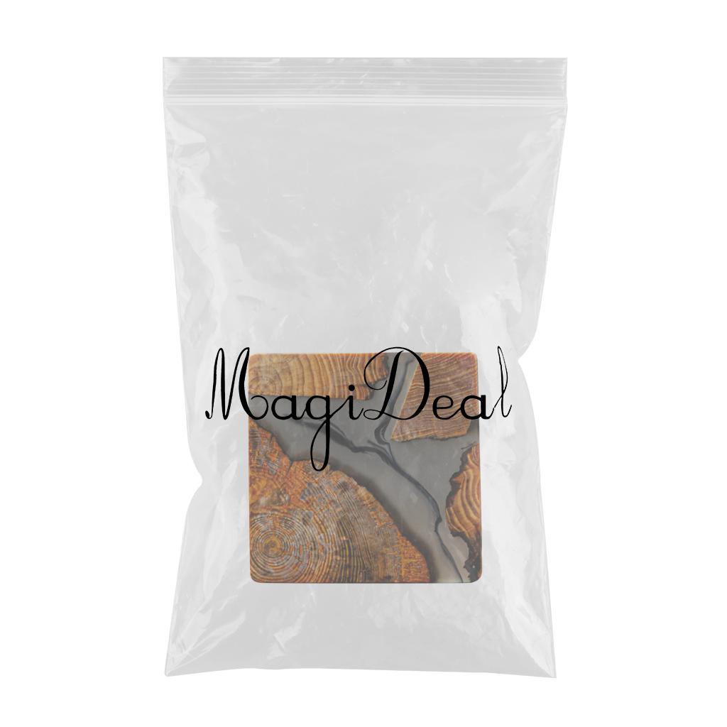 Creative Resin Wood Coasters Tea Cup Square Pad Tableware Decor Teapot Mat