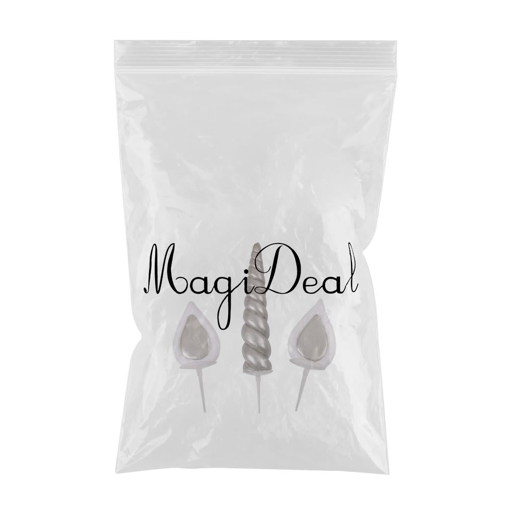 Unicorn Cake Topper Party Cupcake Decoration Supplies L Silver