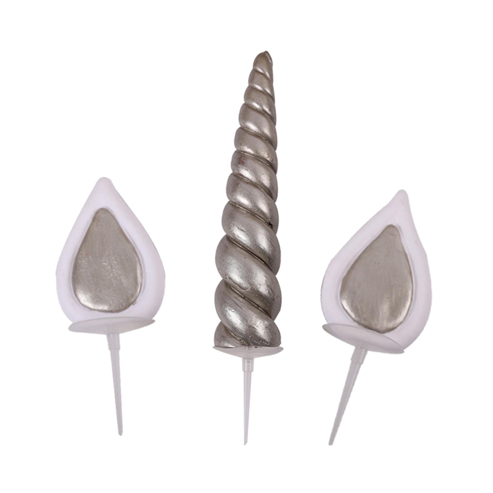 Unicorn Cake Topper Party Cupcake Decoration Supplies L Silver