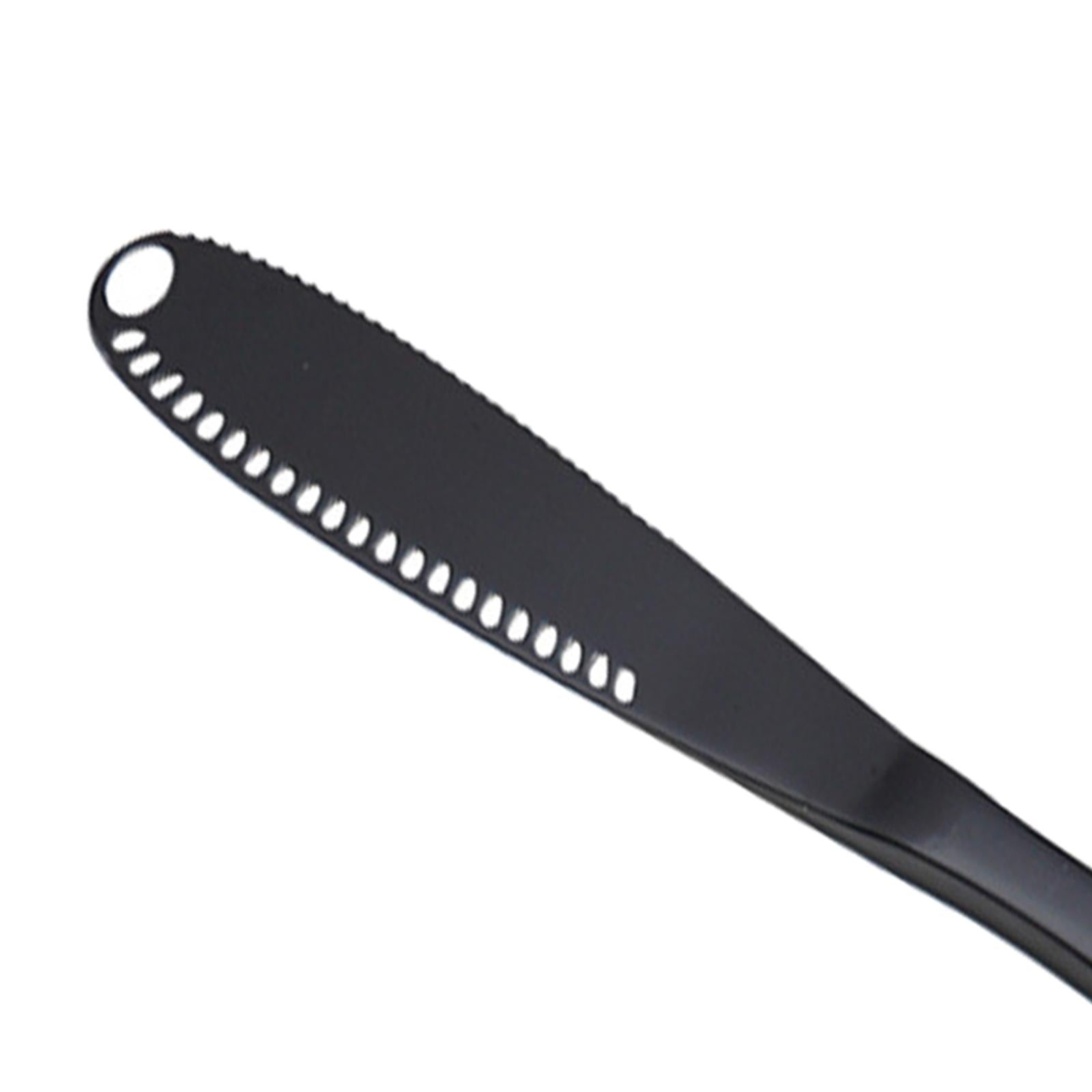 Stainless Steel Butter Knife Sandwich Spreader Grater Slicer Black