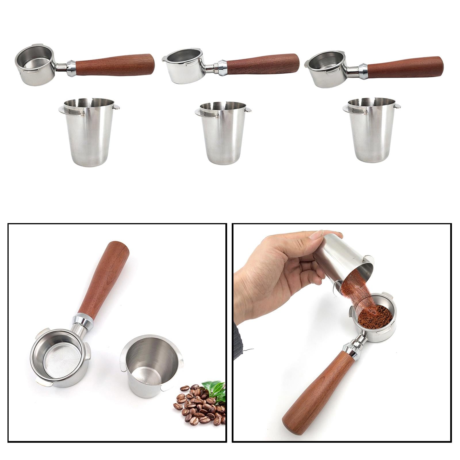 Coffee Portafilter with Dosing Cup for 51/54mm Espresso Machine 51mm +2 ears