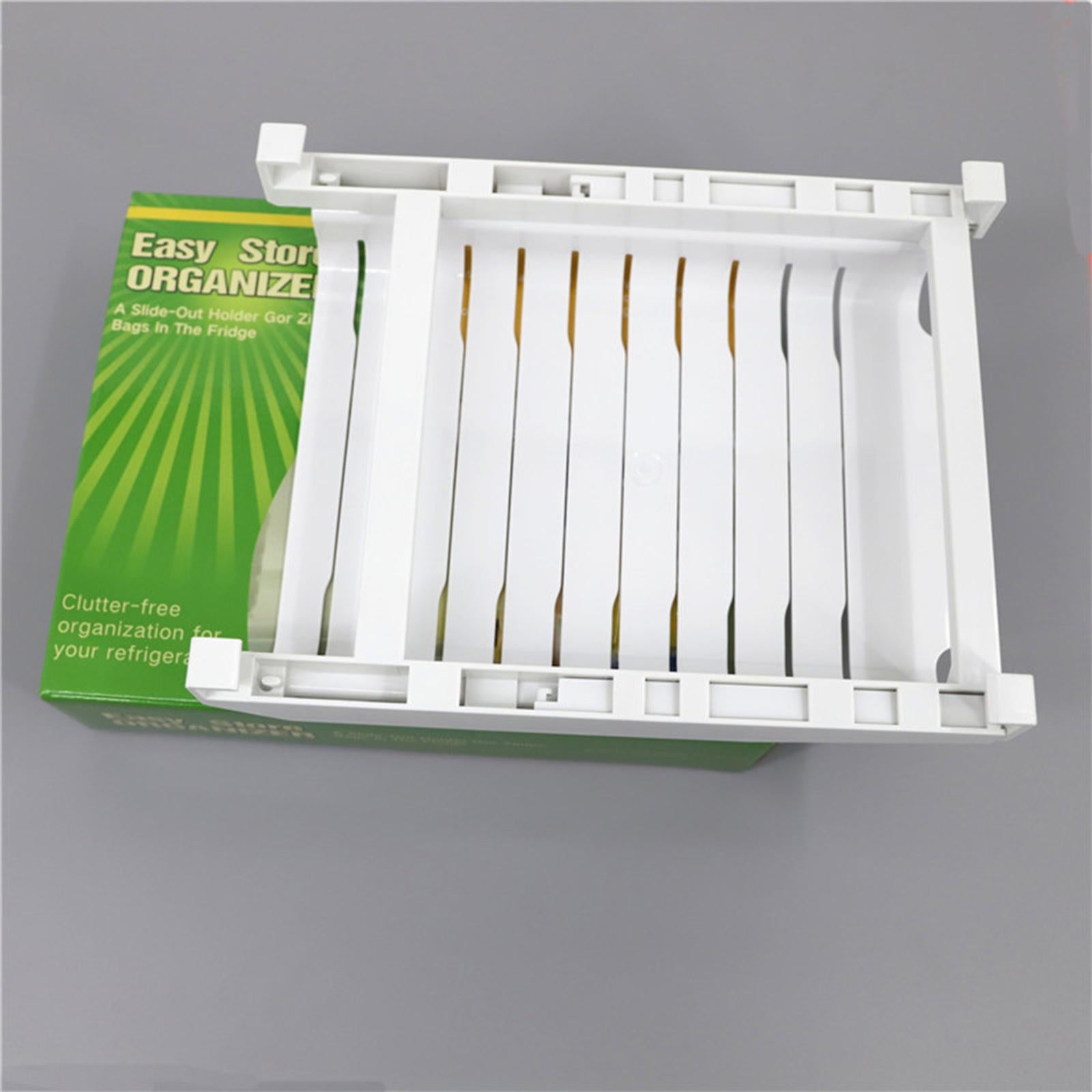Zipper Bag Fridge Refrigerator Drawer Storage Rack 10 Slots for Hanger