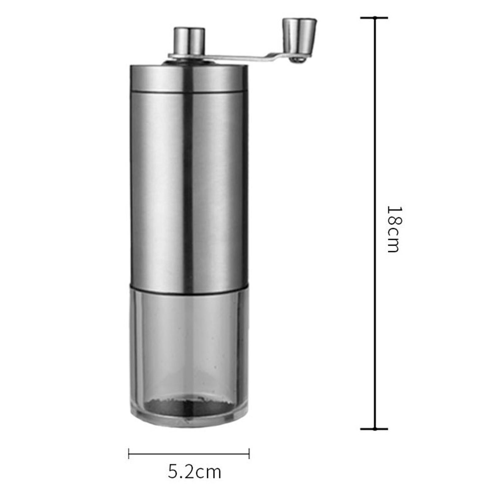 Manual Coffee Grinder for Espresso Press Home Office Travel Camping Silver