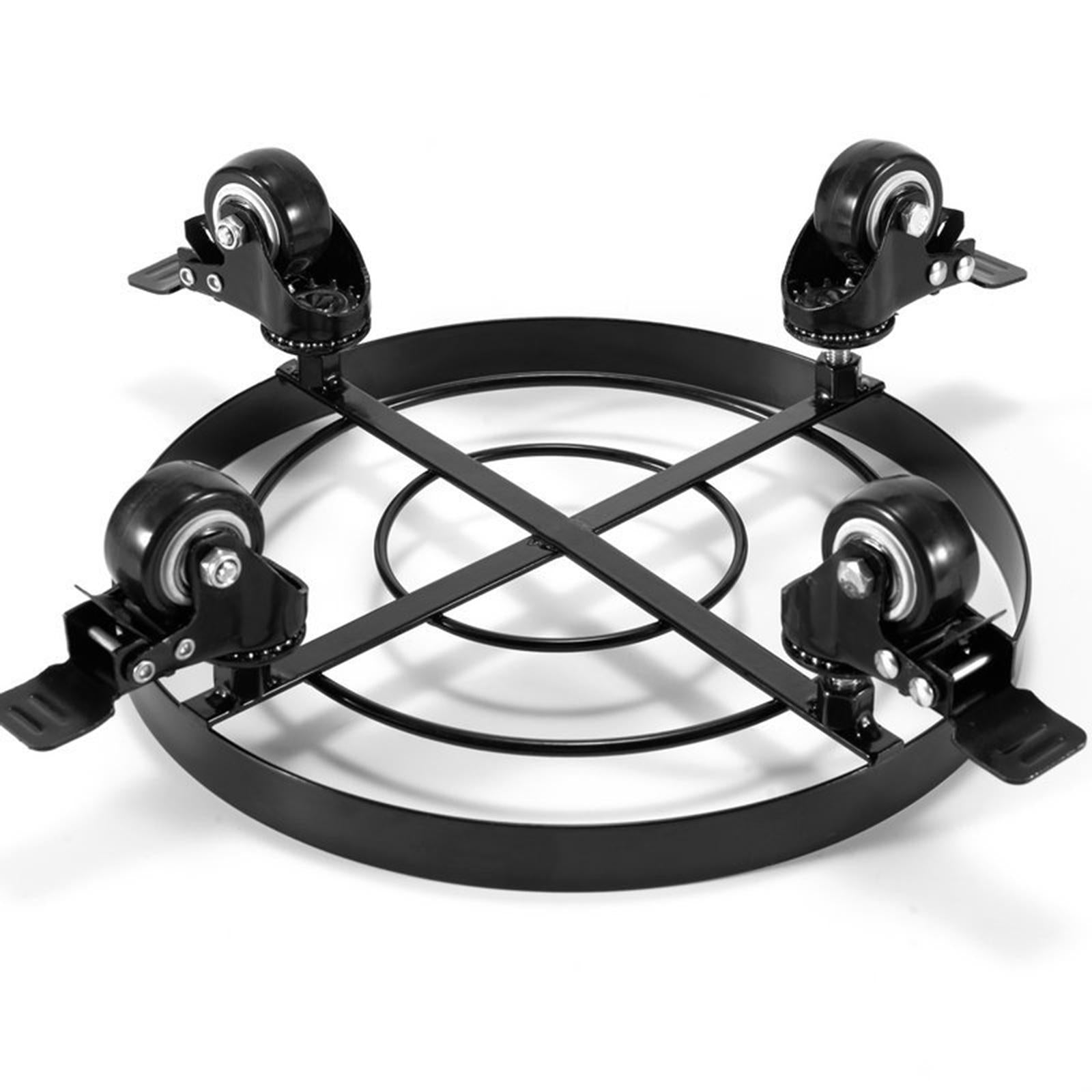 Plant Pot Stand Round Potted Plant Trolley Roller Tray with Wheels 32cm