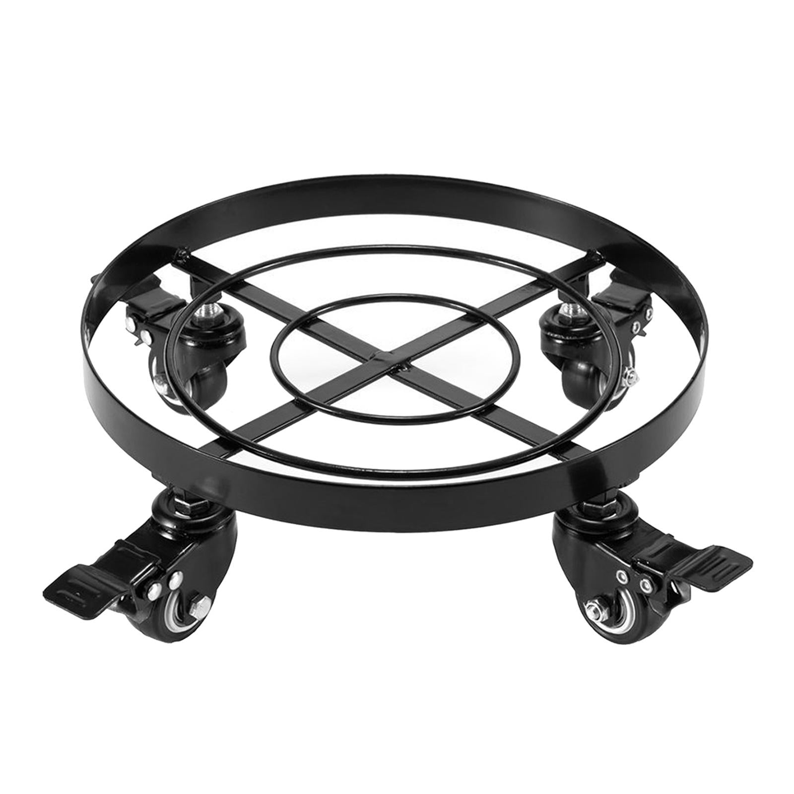 Plant Pot Stand Round Potted Plant Trolley Roller Tray with Wheels 36cm