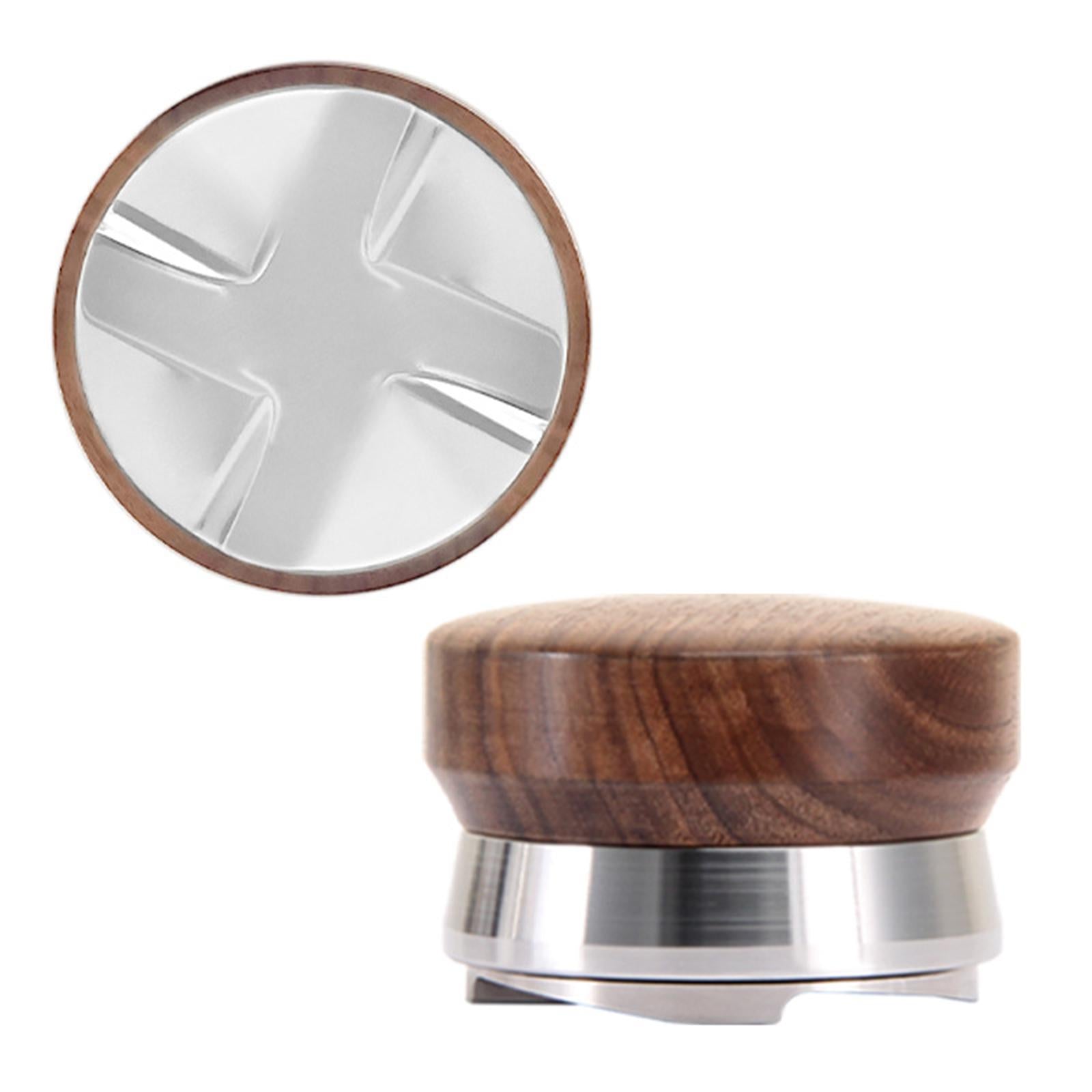 Coffee Distributor Leveler Tool Adjustable Height Coffee Tamper 58.5mm Cross