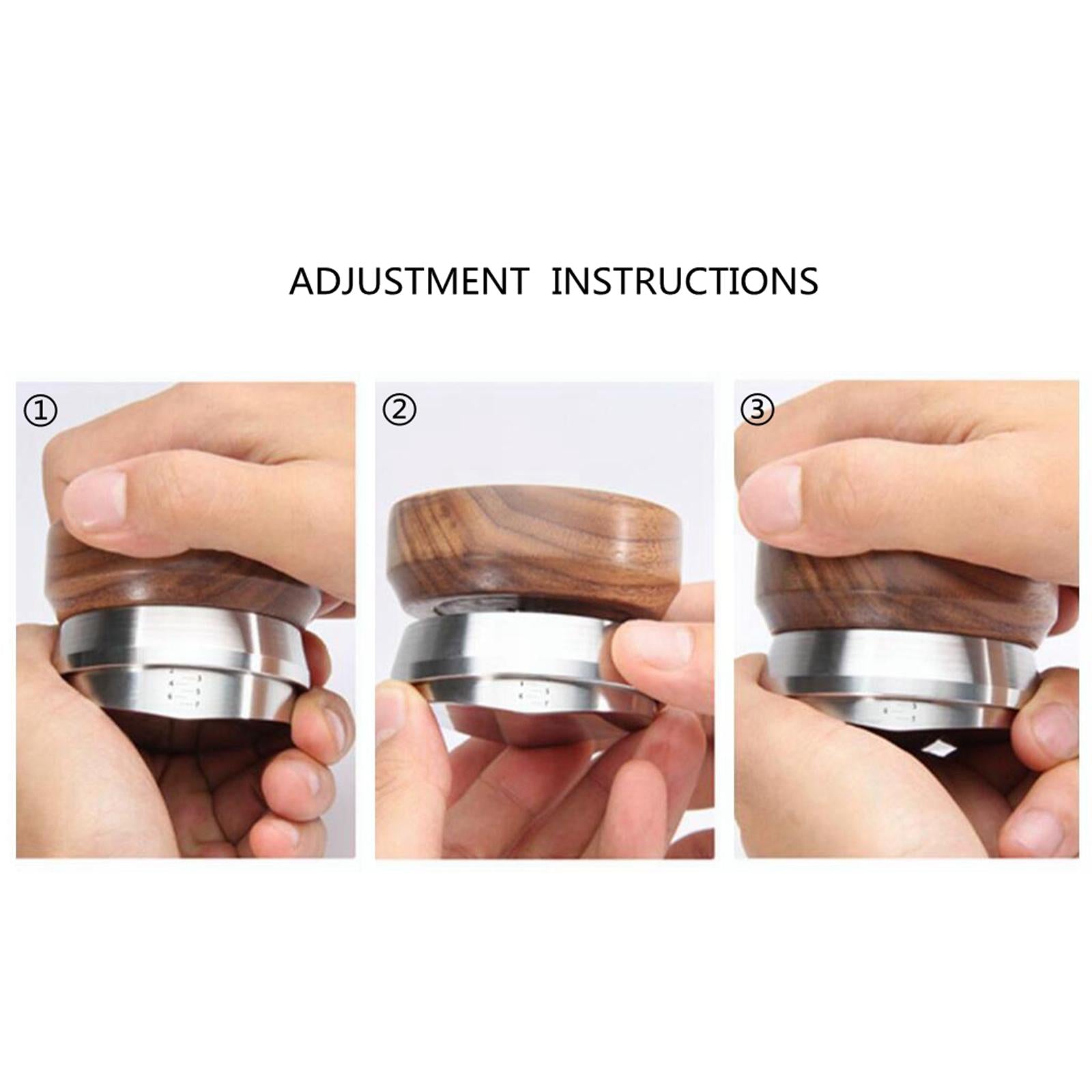 Coffee Distributor Leveler Tool Adjustable Height Coffee Tamper 51mm Flat