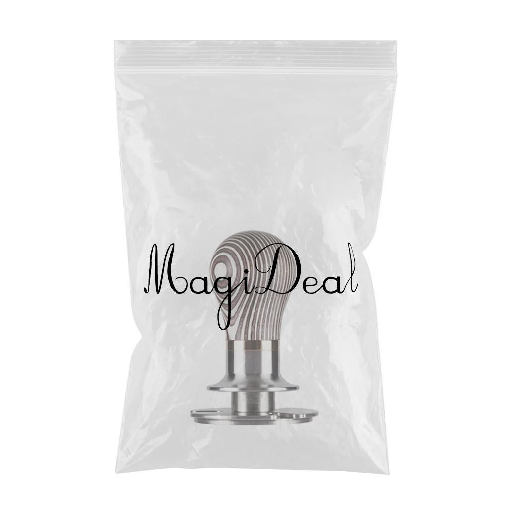 Coffee Espresso Tamper Flat 304 Stainless Steel Base Engineered Wood