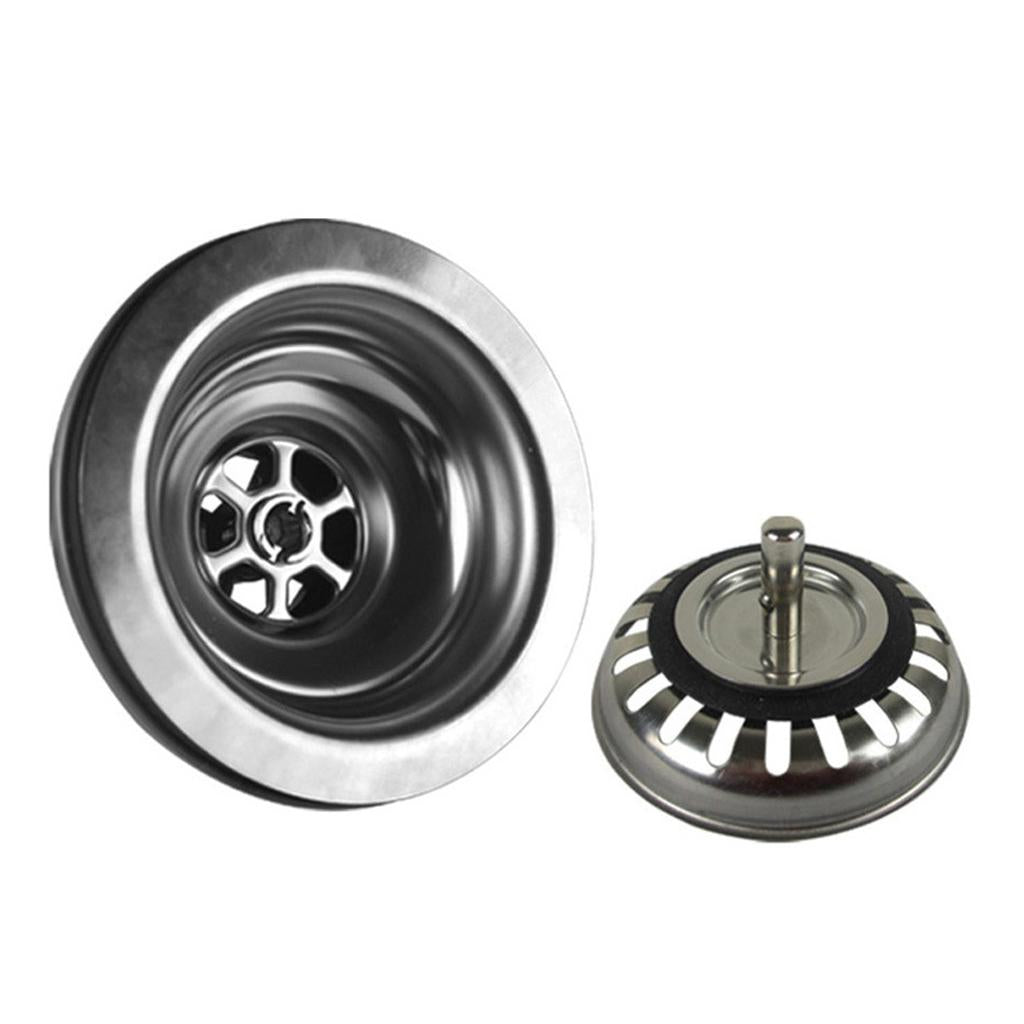 Stainless Steel Kitchen Sink Drain Strainer Anti-Clogging Waste Dia 110mm