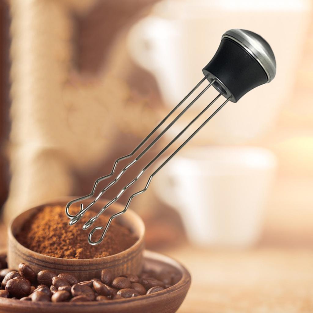 Espresso Coffee Stirre Needle Coffee Powder Stirring Tool for Kitchen Black