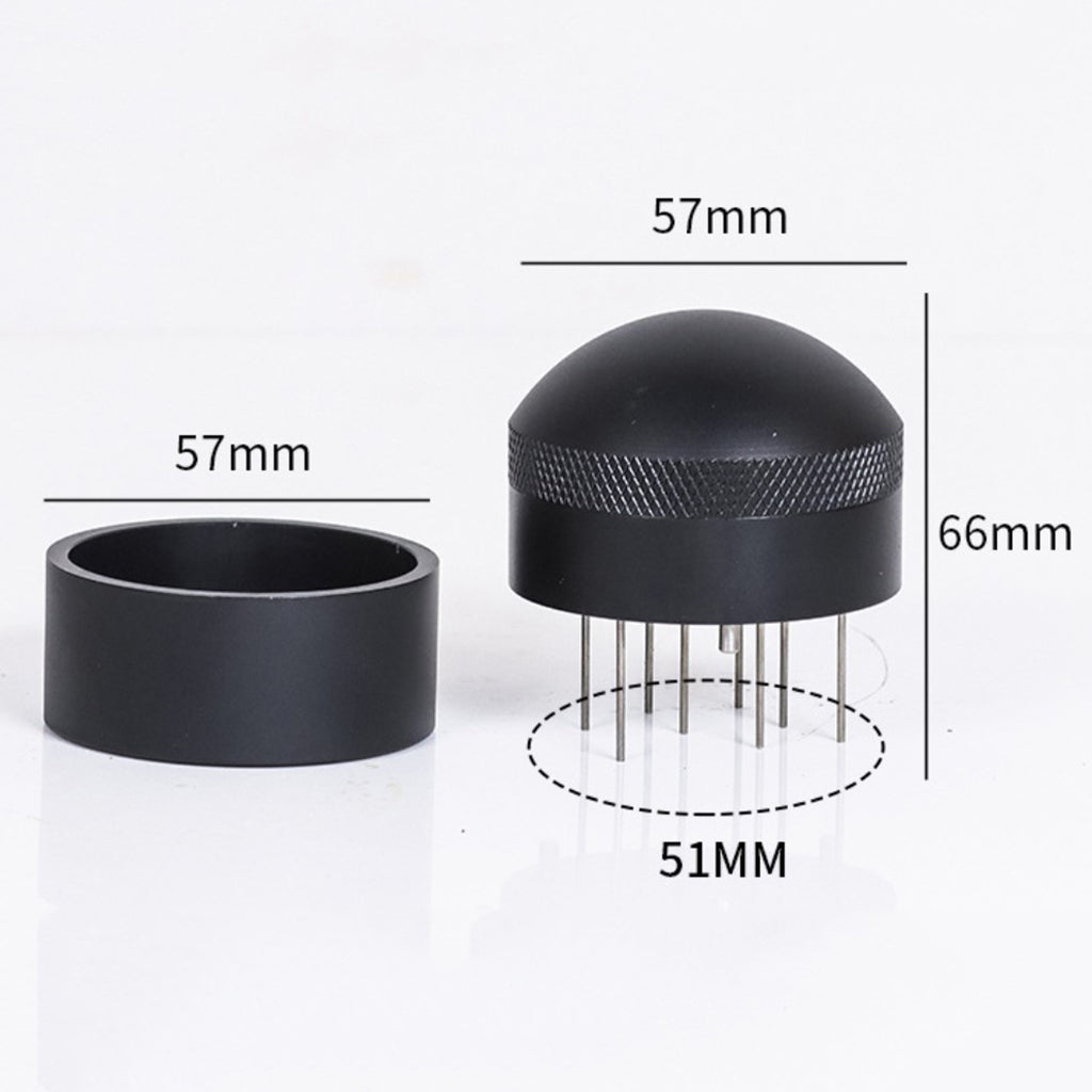 Stainless Steel Coffee Tamper Distributor Leveler Tool Powder Hammer 51mm
