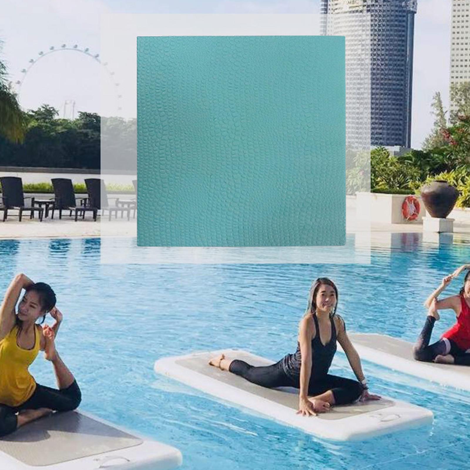 Green Inflatable Floating Surfboard Traction Non-Slip Mat Tumbling Pads