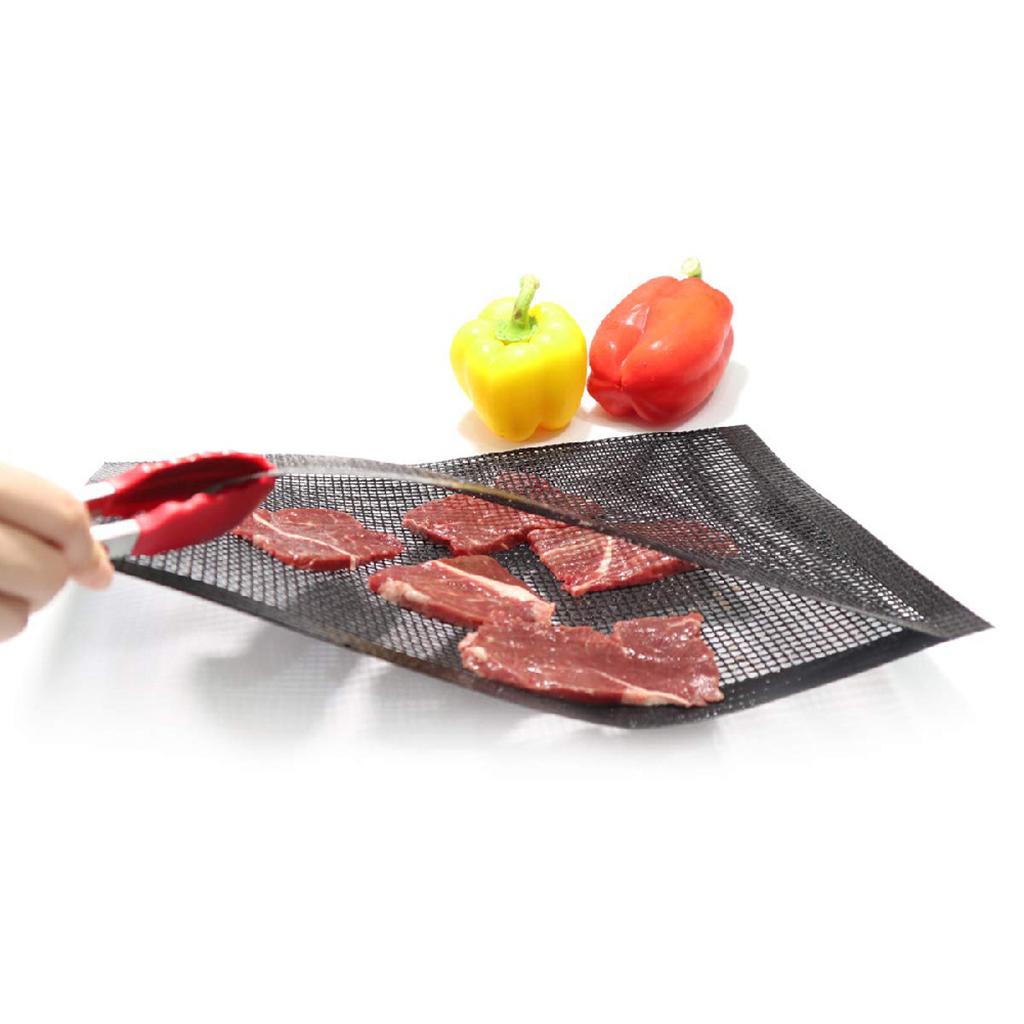 Non-Stick BBQ Mesh Grill Bags Grilling Pouches Barbecue Bag Camping BBQ 2pcs small