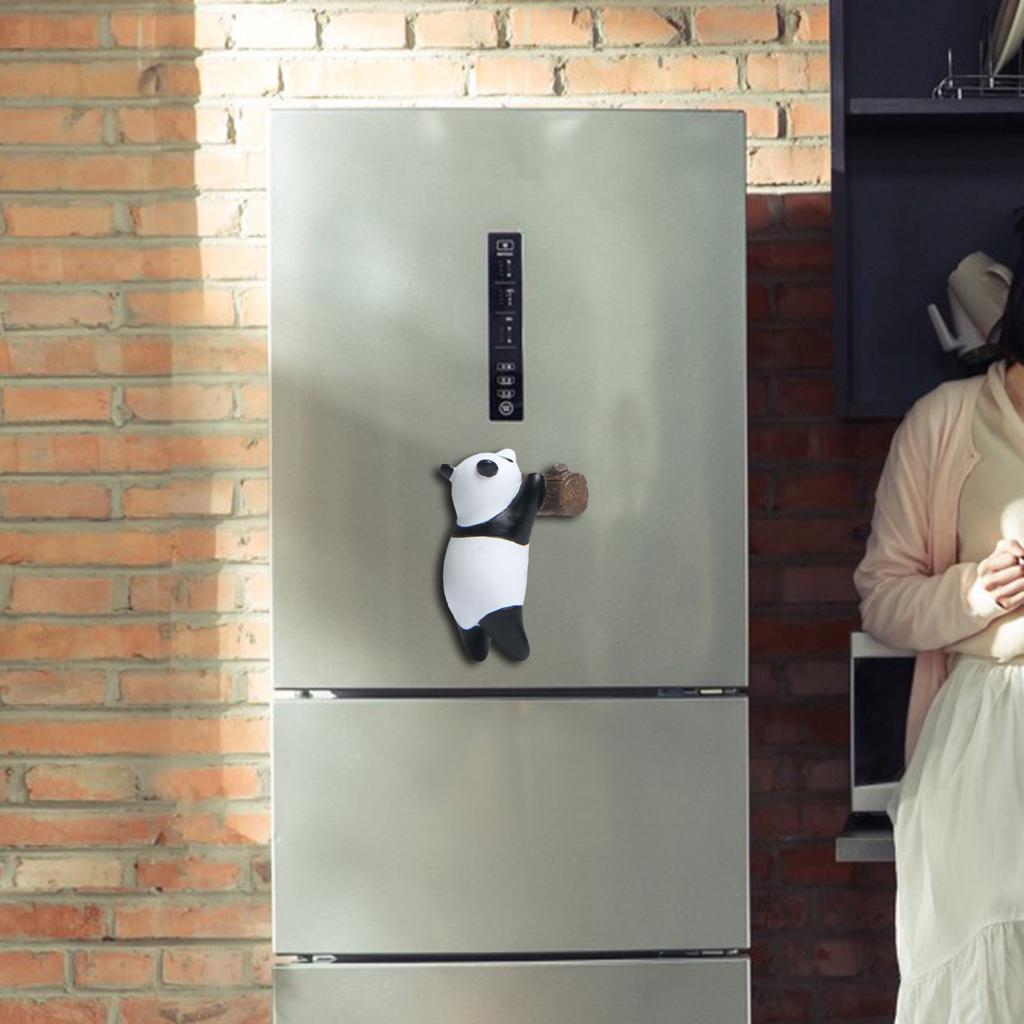 3D Panda Refrigerator Magnets Fridge Sticker Home Whiteboard Cabinets Decor lie log