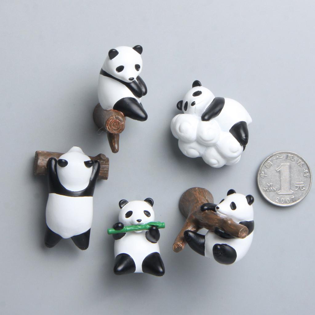 3D Panda Refrigerator Magnets Fridge Sticker Home Whiteboard Cabinets Decor lie log