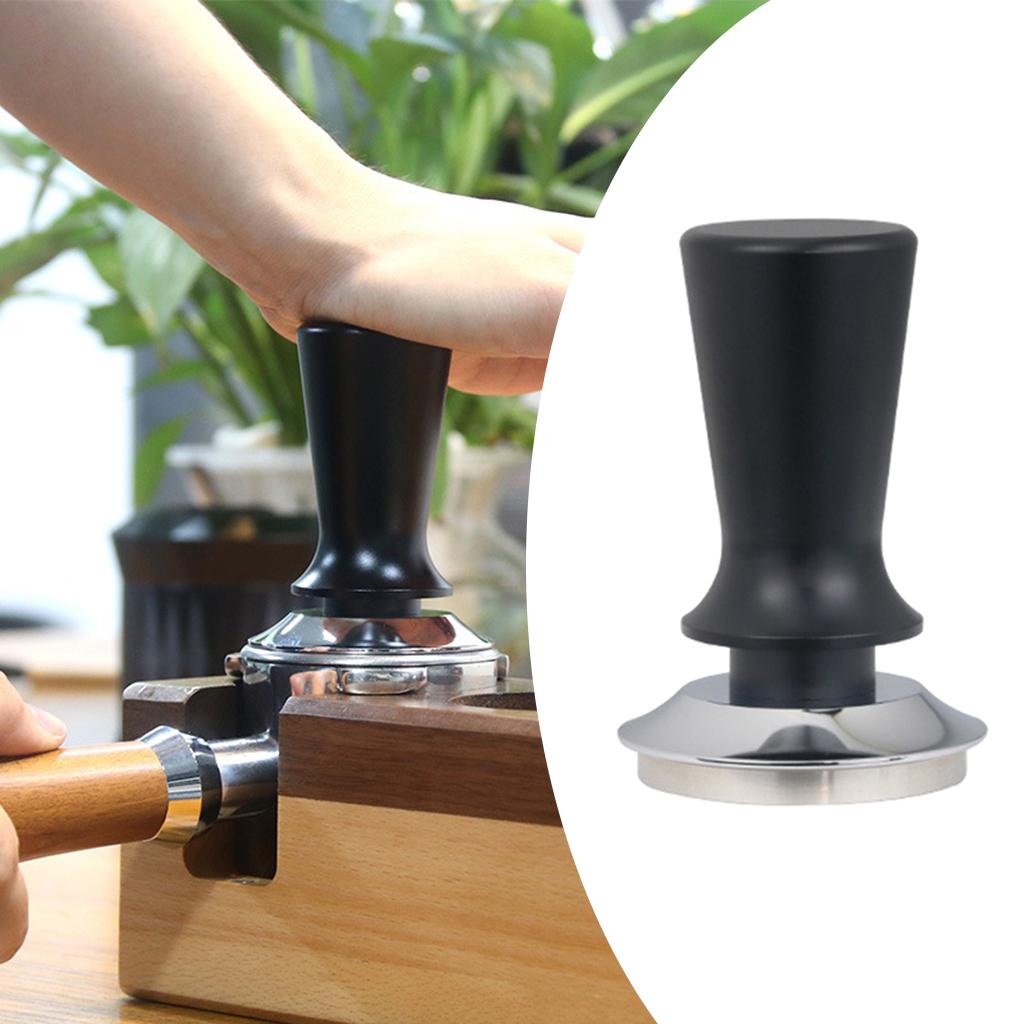 Coffee Powder Distributor Leveler Tool Tamper Press Hammer Black 58mm