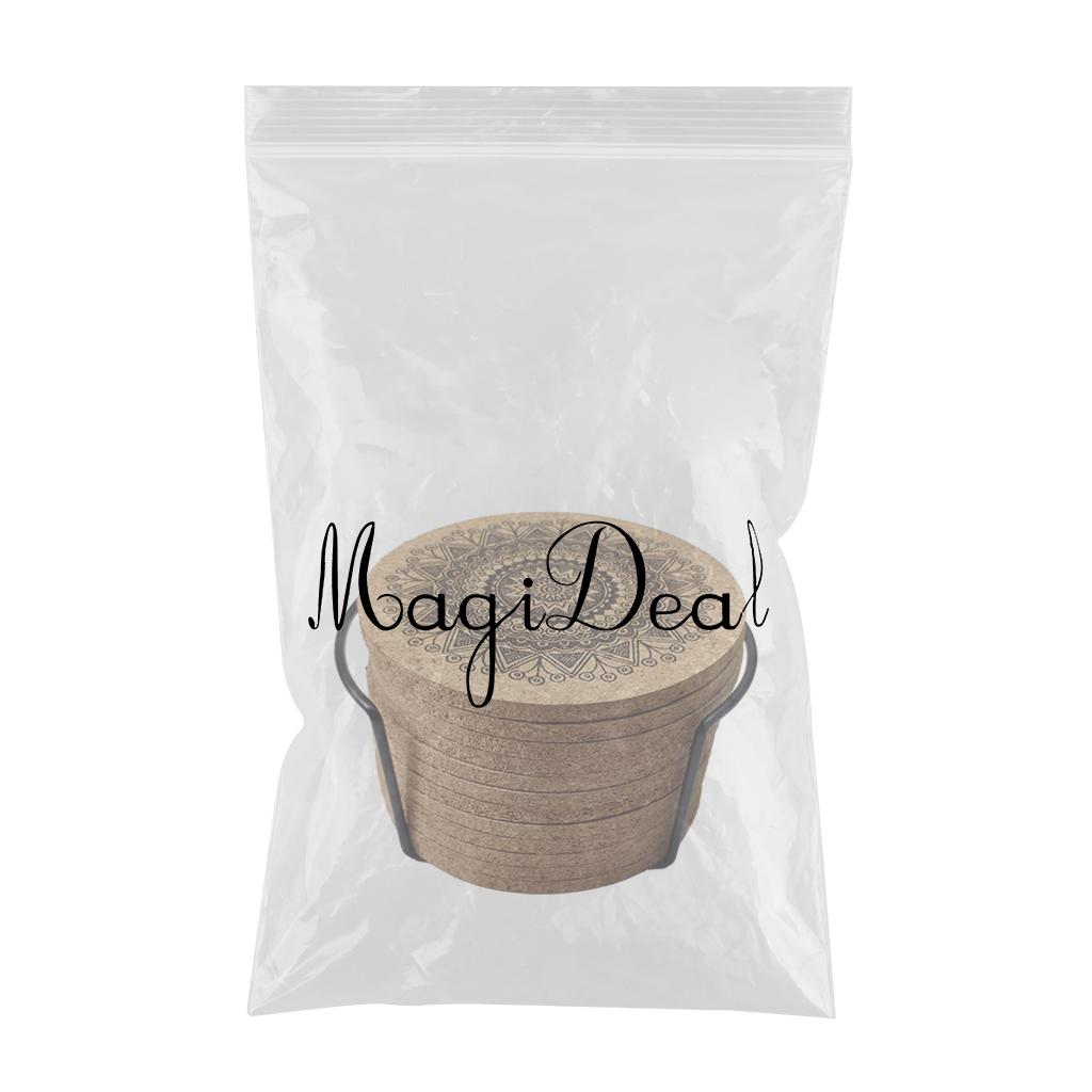 12Pieces Cork Coasters Drink Absorbent Coasters 4 Inches Reusable Cup Mat