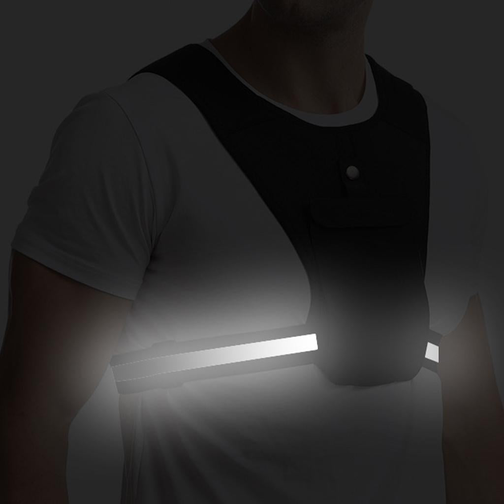 Breathable Running Vest w/ Bag for Night Running Walking Cycling Sports