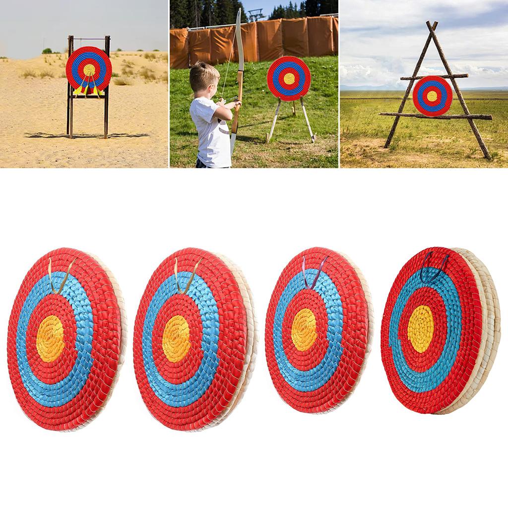Outdoor Sports Archery Bow Shooting Straw Arrow Target for Home Decoration 50cm 2 Layer