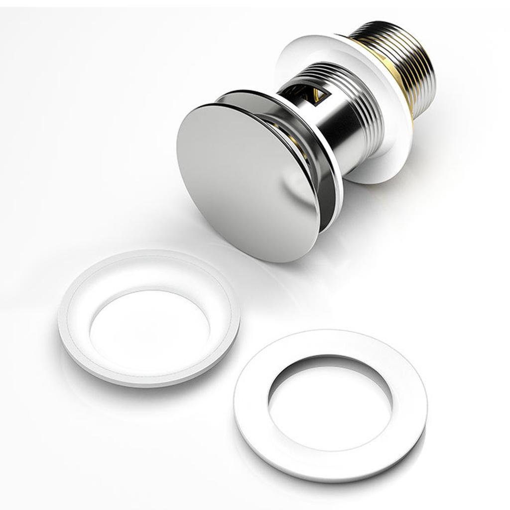 Bathroom Drain Sink Brass Stopper Plumbing Pipe Kit L with Overflow