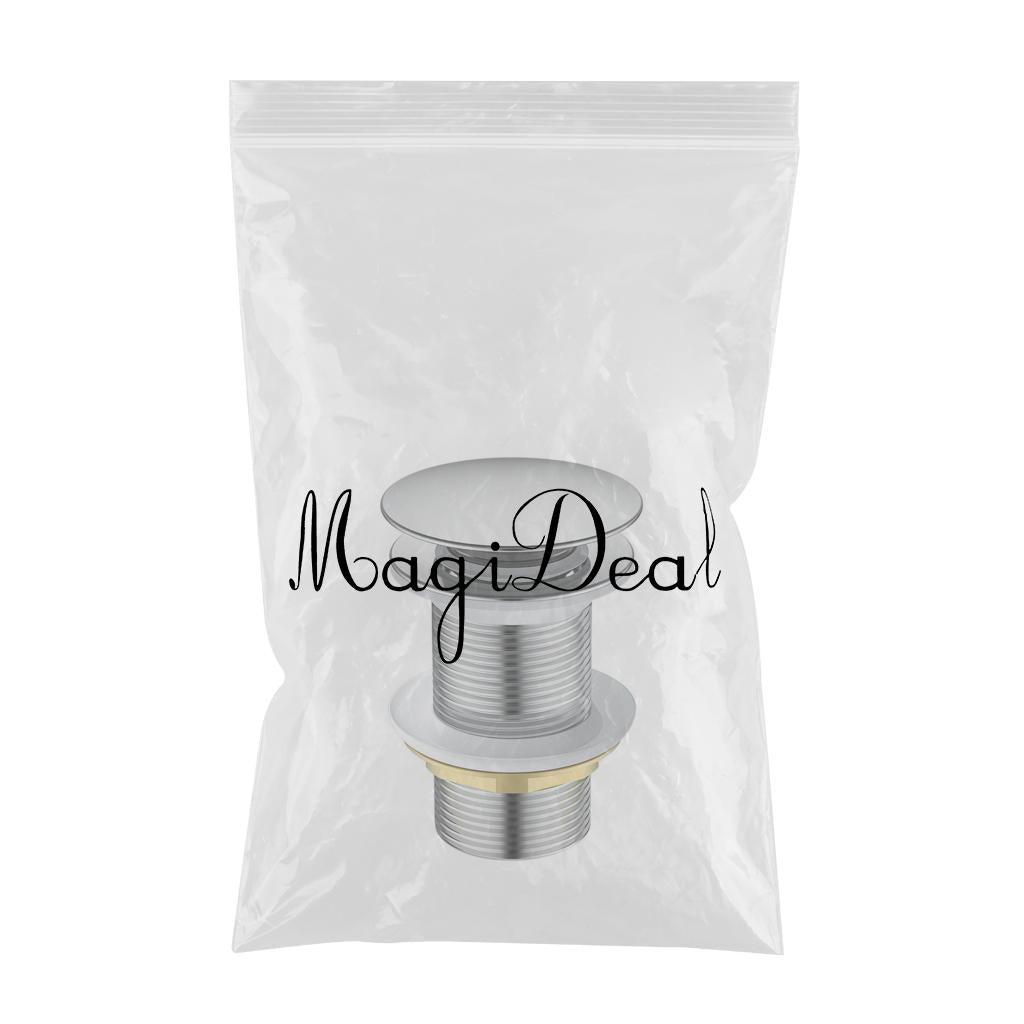 Bathroom Drain Sink Brass Stopper Plumbing Pipe Kit L withot Overflow