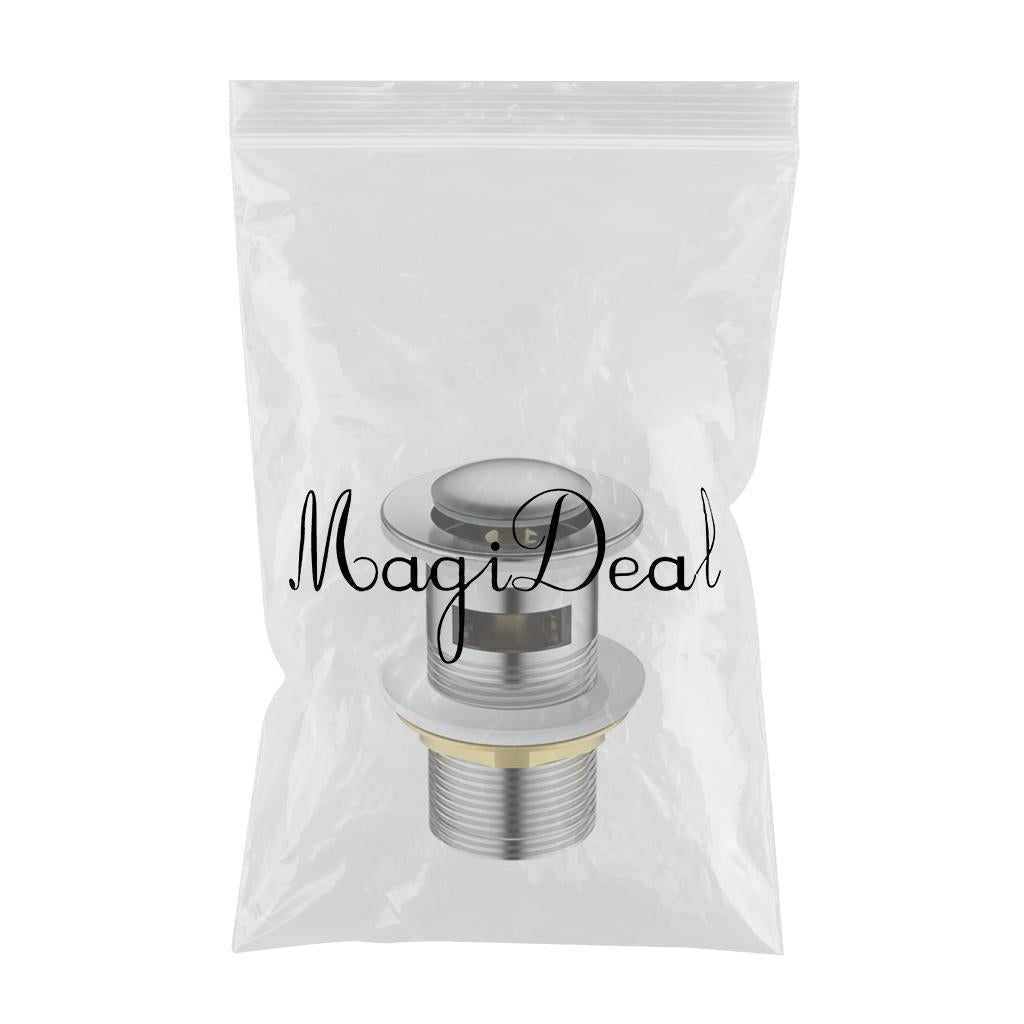 Bathroom Drain Sink Brass Stopper Plumbing Pipe Kit S with Overflow