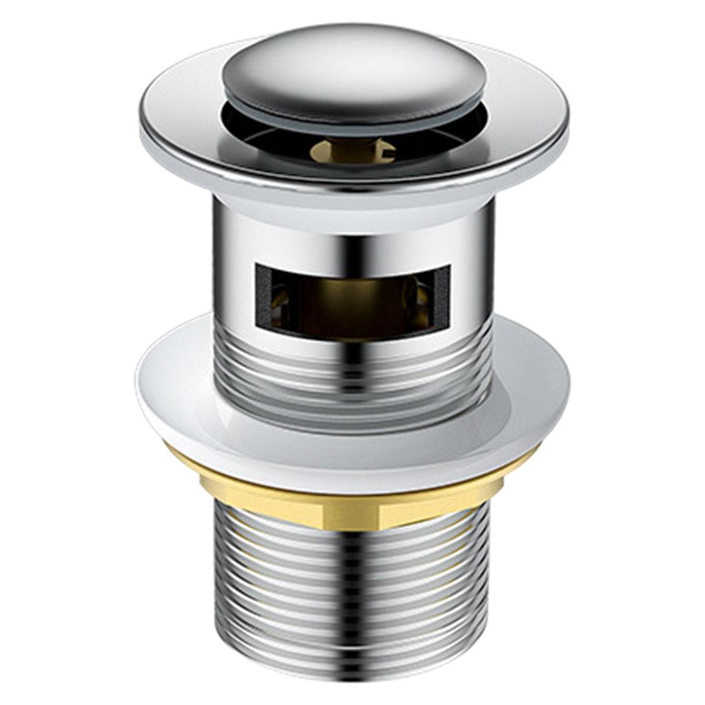 Bathroom Drain Sink Brass Stopper Plumbing Pipe Kit S with Overflow