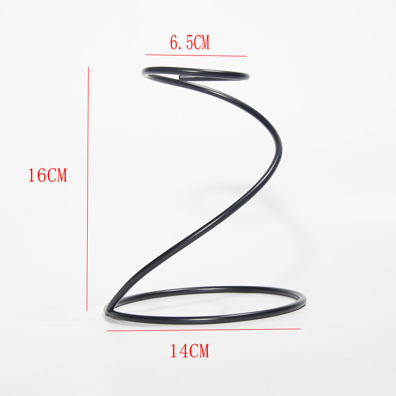 Iron Coffee Filter Holder Rack Coffee Filter Cup Stand for Home Kitchen Accs Black