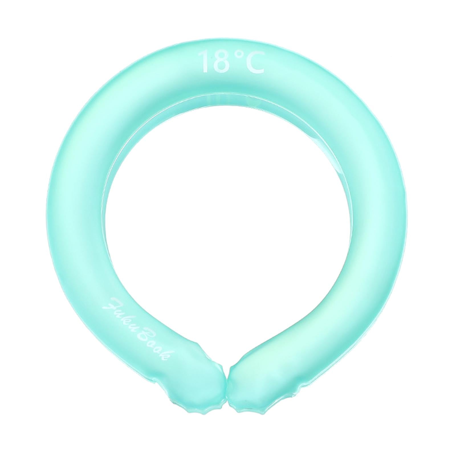 Neck Cooling Tube Cold Gel Ice Pack Chill Freeze Neck Cooler Camping Blue