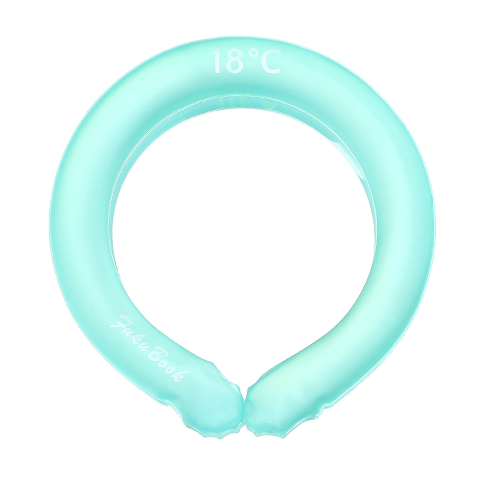 Neck Cooling Tube Cold Gel Ice Pack Chill Freeze Neck Cooler Camping Blue