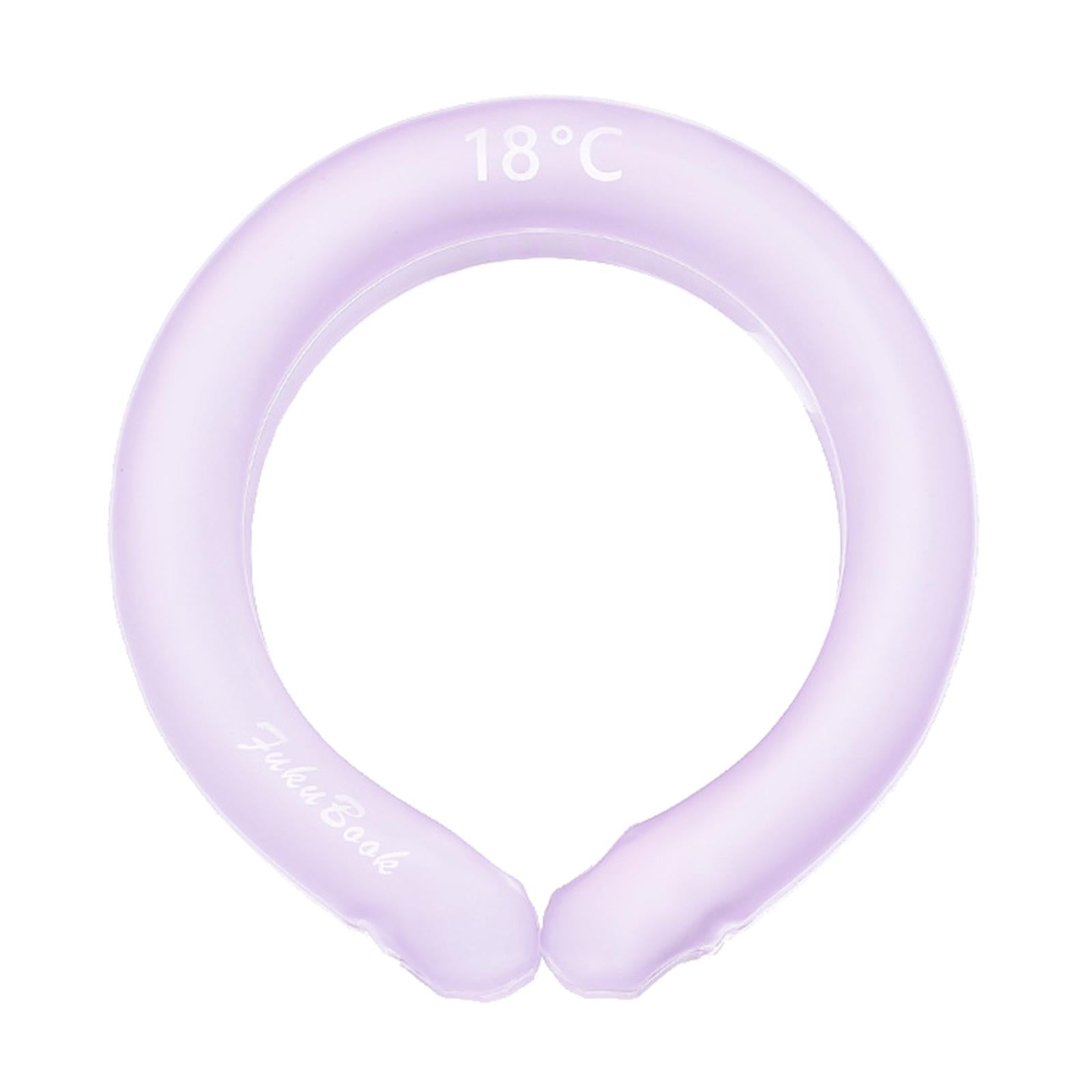 Neck Cooling Tube Cold Gel Ice Pack Chill Freeze Neck Cooler Camping Purple