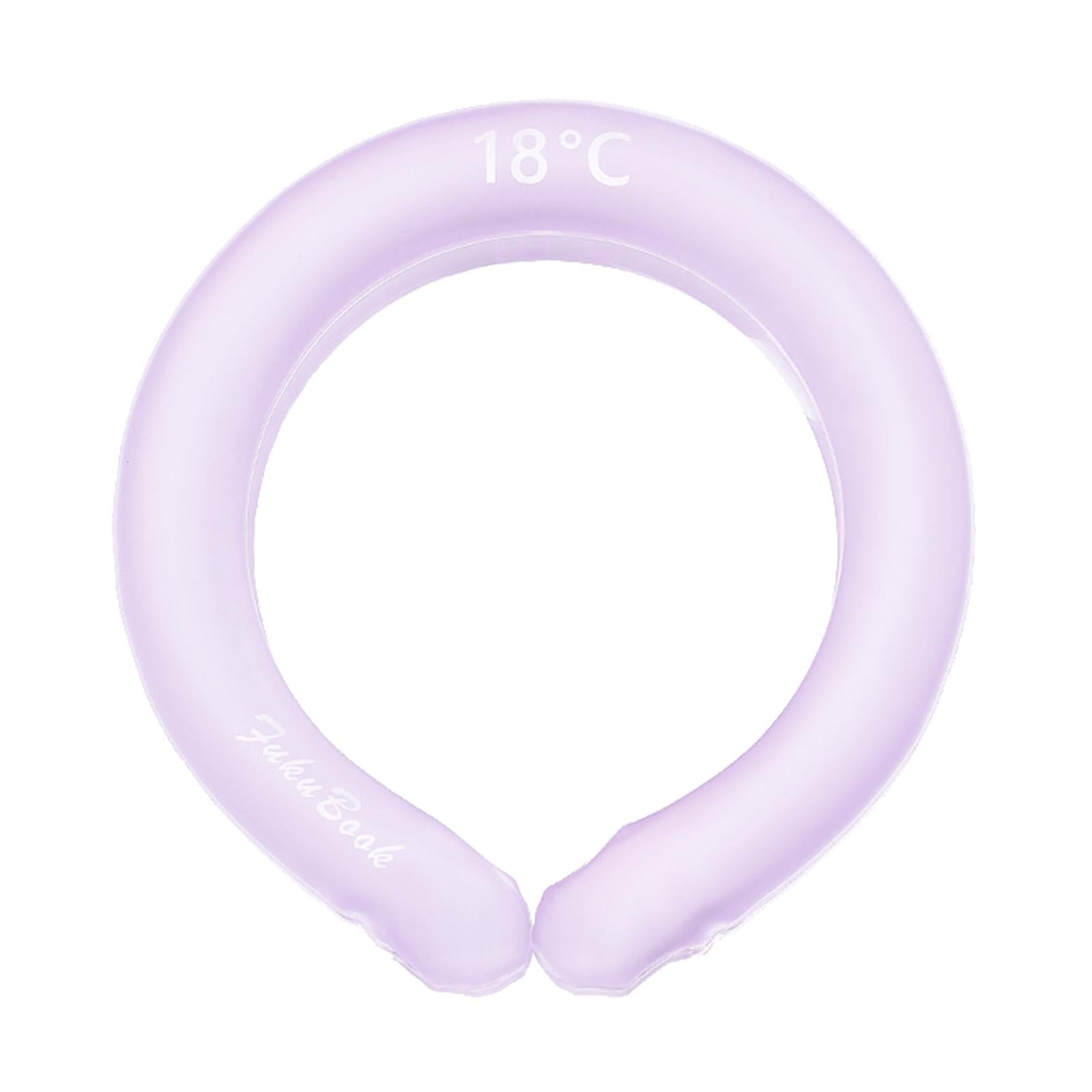 Neck Cooling Tube Cold Gel Ice Pack Chill Freeze Neck Cooler Camping Purple