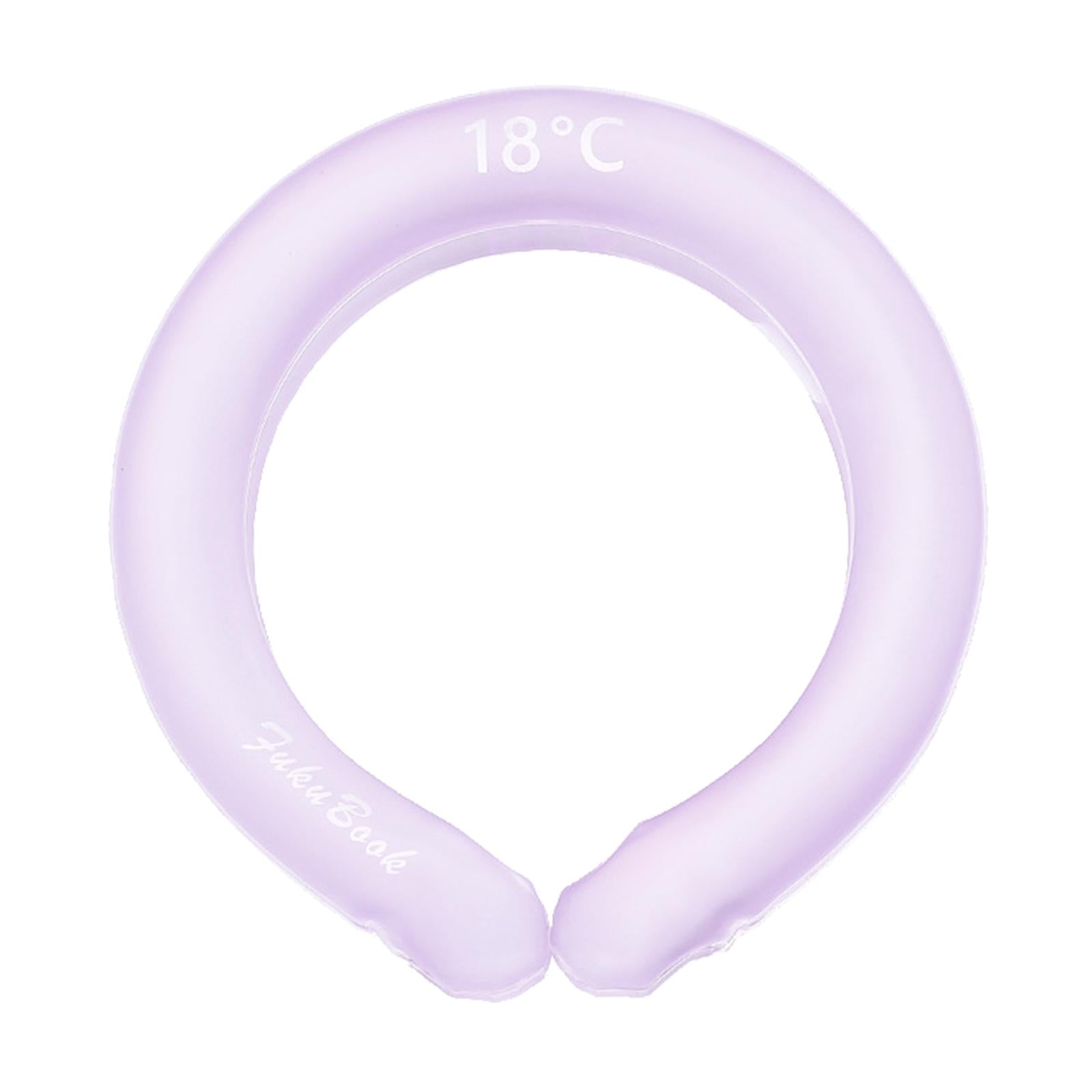 Neck Cooling Tube Cold Gel Ice Pack Chill Freeze Neck Cooler Camping Purple