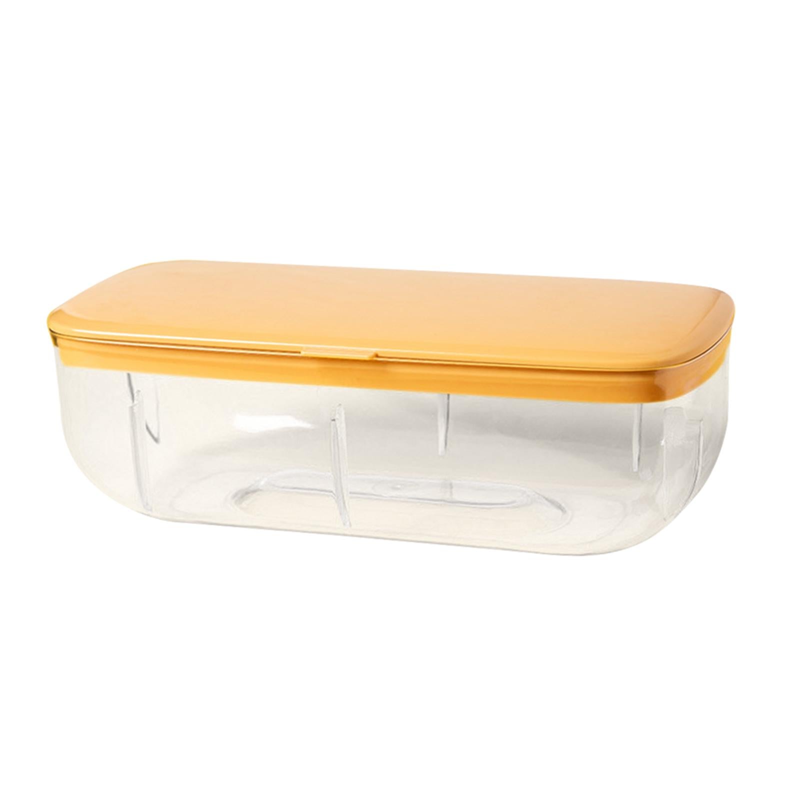 Kitchen 24 Lattice Ice Cube Tray Ice Maker for Freezer Release Mold Quickly Yellow