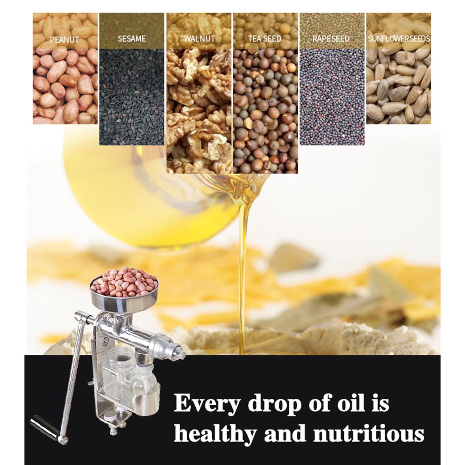 Manual Oil Press Machine Oil Extractor Peanut Stainless Steel Oil Expeller
