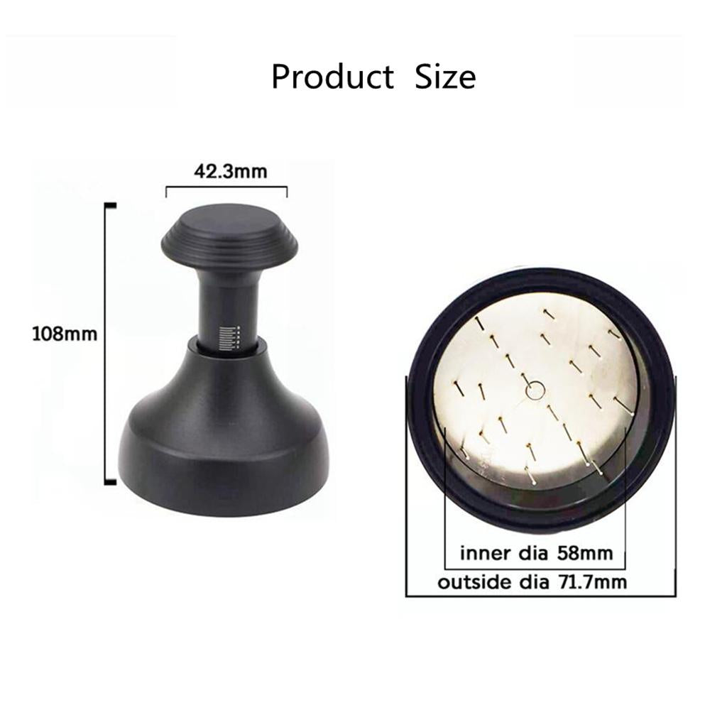 58mm Needle Coffee Tamper Needle Type Coffee Powder Distributor Tool Black