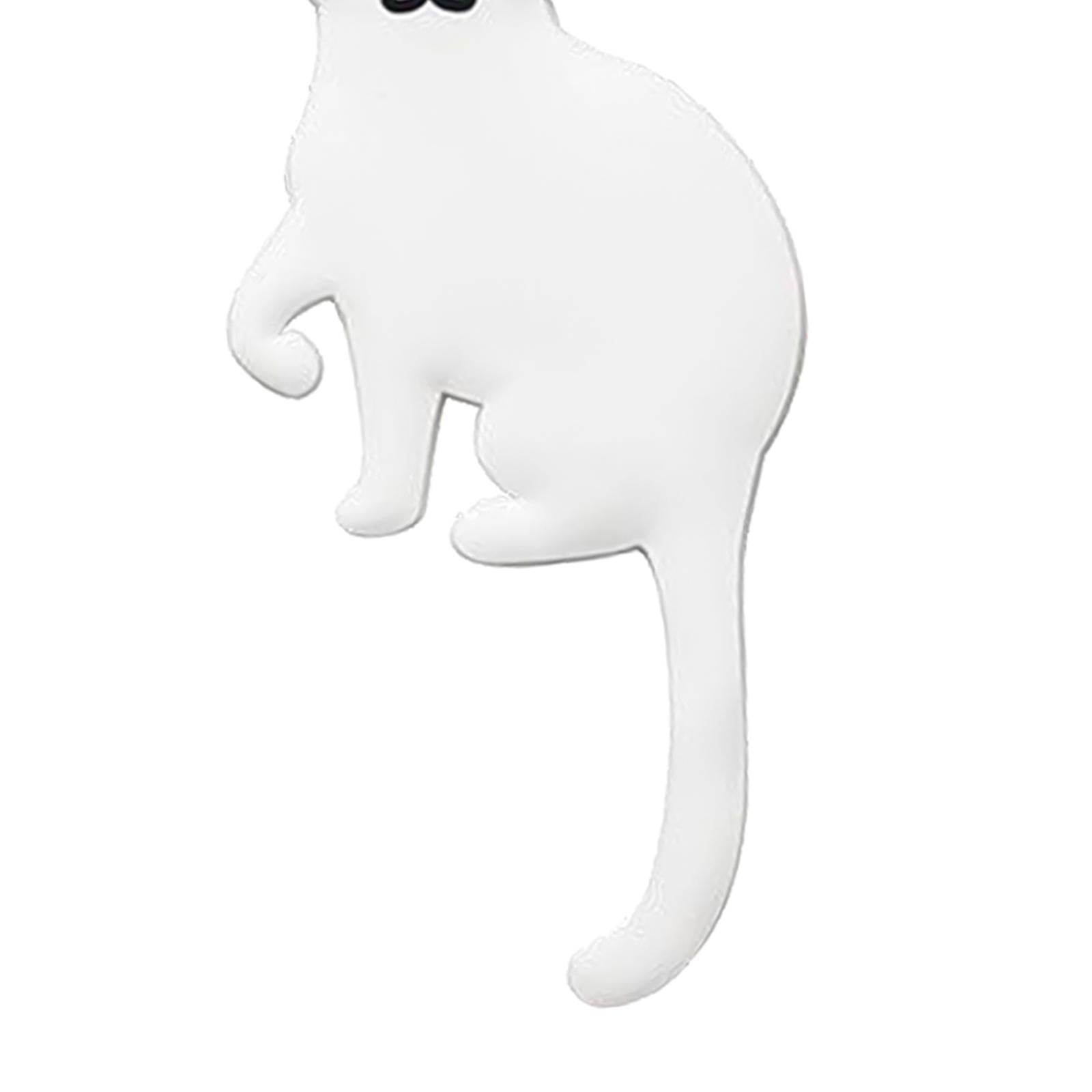 Adhesive Wall Hook Decorative Wall Hook for Kitchen Bathroom White Cat