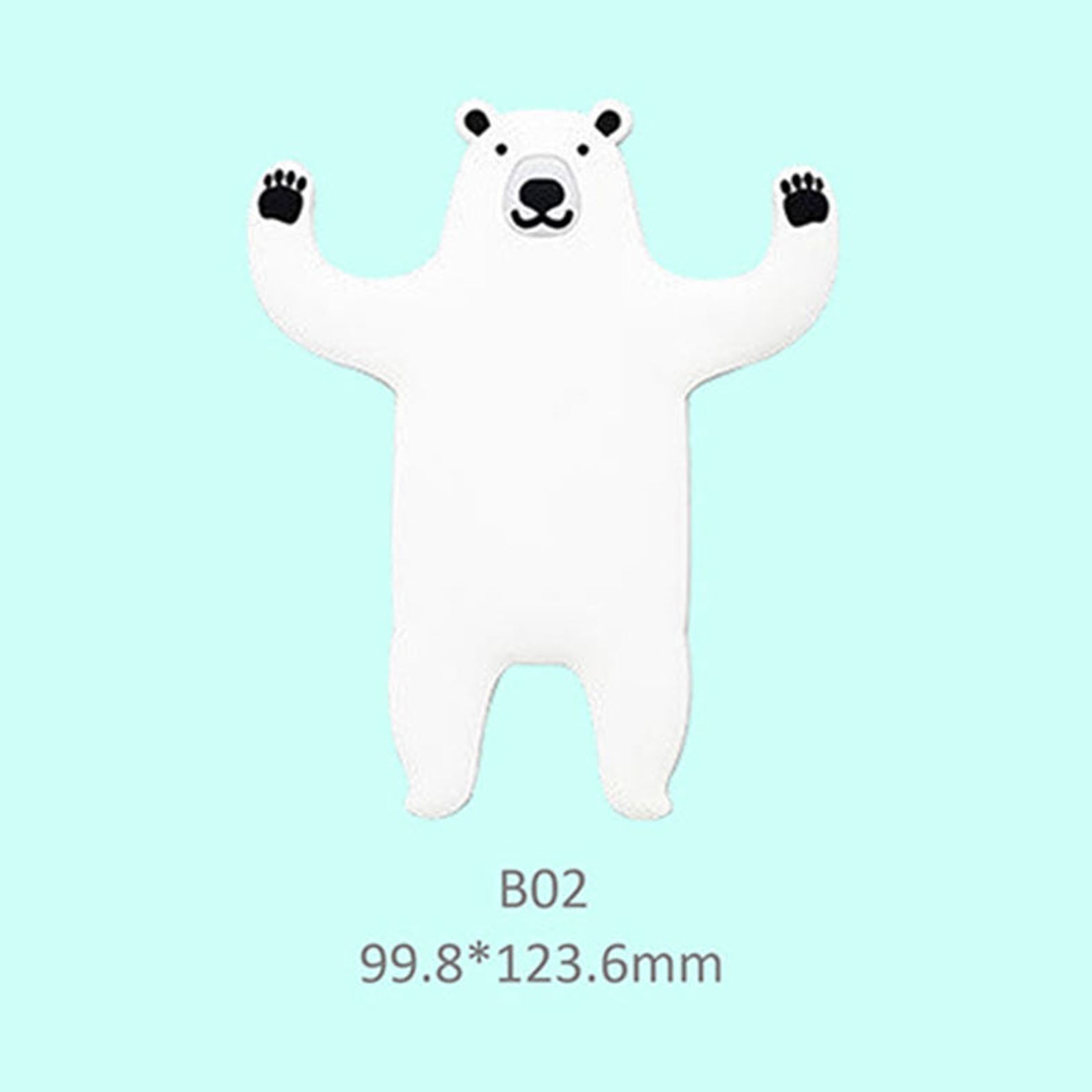 Adhesive Wall Hook Decorative Wall Hook for Kitchen Bathroom White Bear