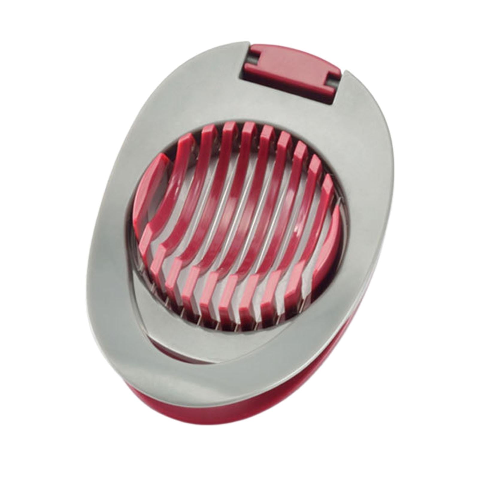 StainlessSteel Chopper Section Egg Cutter Wire Slicer Hard Boiled Egg Red